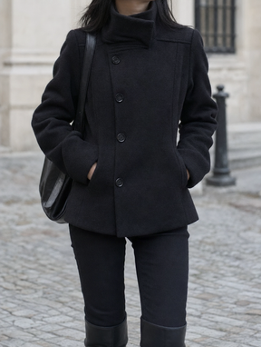 Women's High-Collar Coat | Bramhall - Juana Fashion