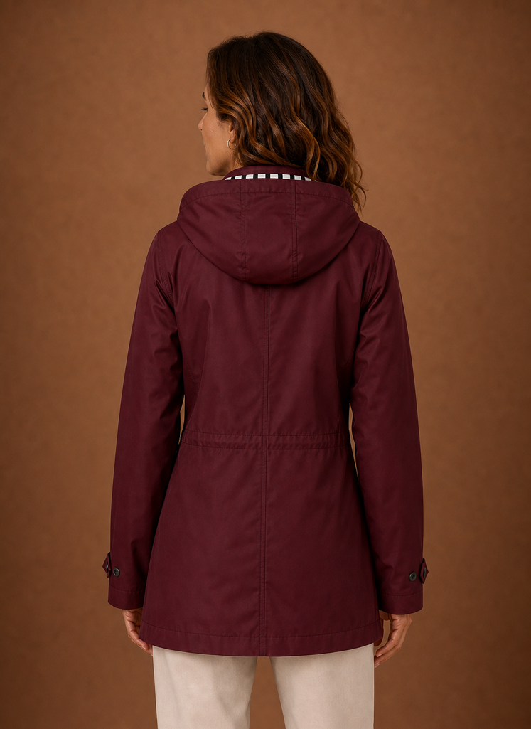 Women's Hooded Trench Coat for Fall and Winter | Francesca in Green - Juana Fashion