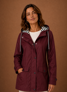 Women's Hooded Trench Coat for Fall and Winter | Francesca in Black - Juana Fashion