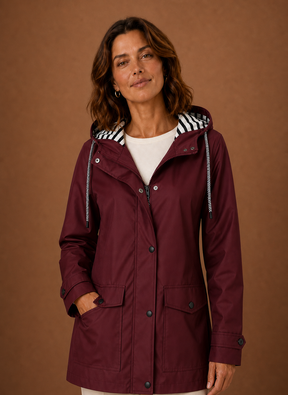 Women's Hooded Trench Coat for Fall and Winter | Francesca in Black - Juana Fashion