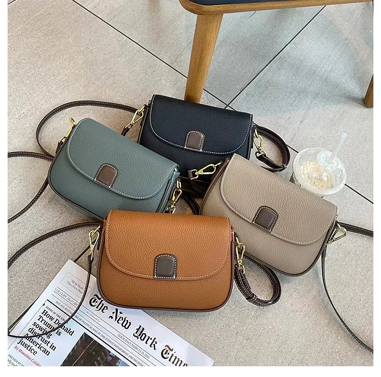 Women's Pebbled Faux Leather Crossbody Bag by Juana Fashion