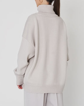 Women's Wool Blend Oversized Turtleneck Sweater — View 5