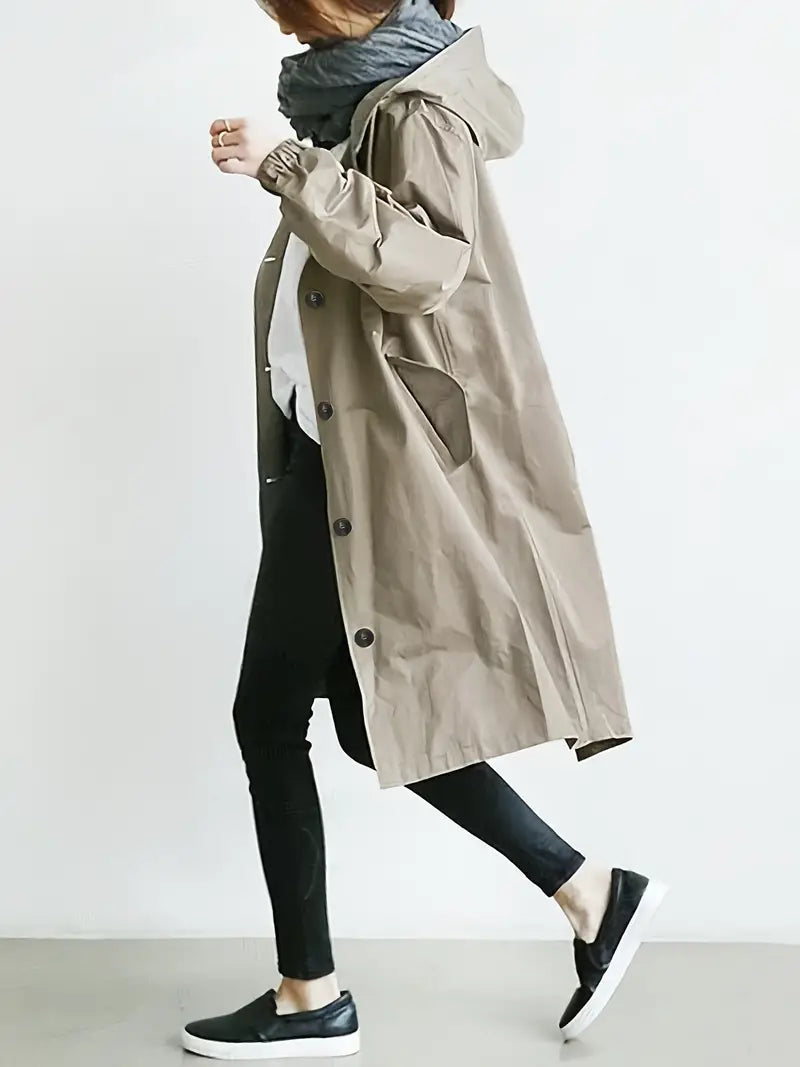 Women's Hooded Trench Coat — View 2