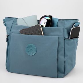 Women's Seven Compartment Shoulder Tote Bag by Juana Fashion