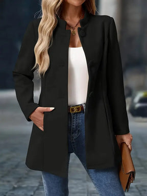 Women's Button-Front Winter Coat | Sofia in Cream - Juana Fashion
