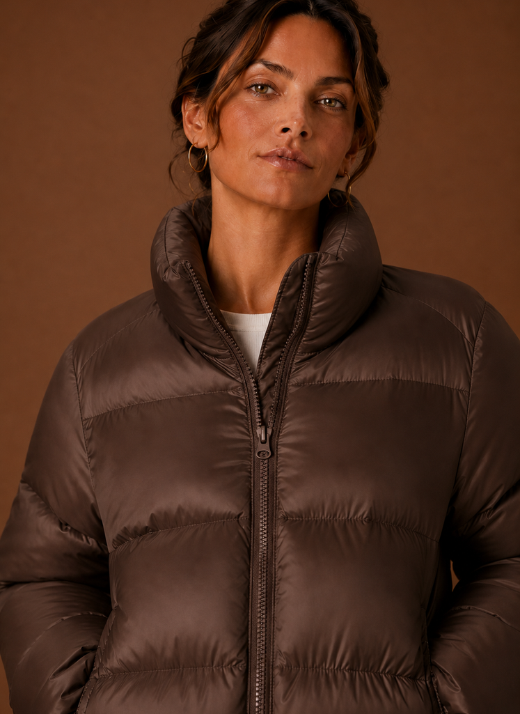 Women's Quilted Winter Jacket | Rosalia in Black - Juana Fashion
