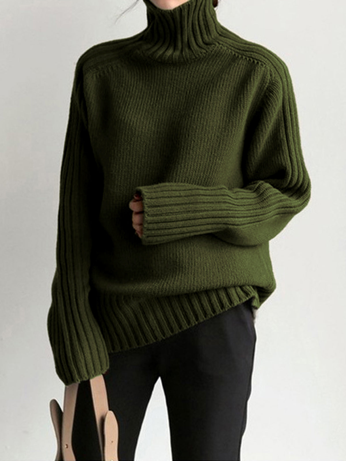 Women's Turtleneck Sweater — View 8