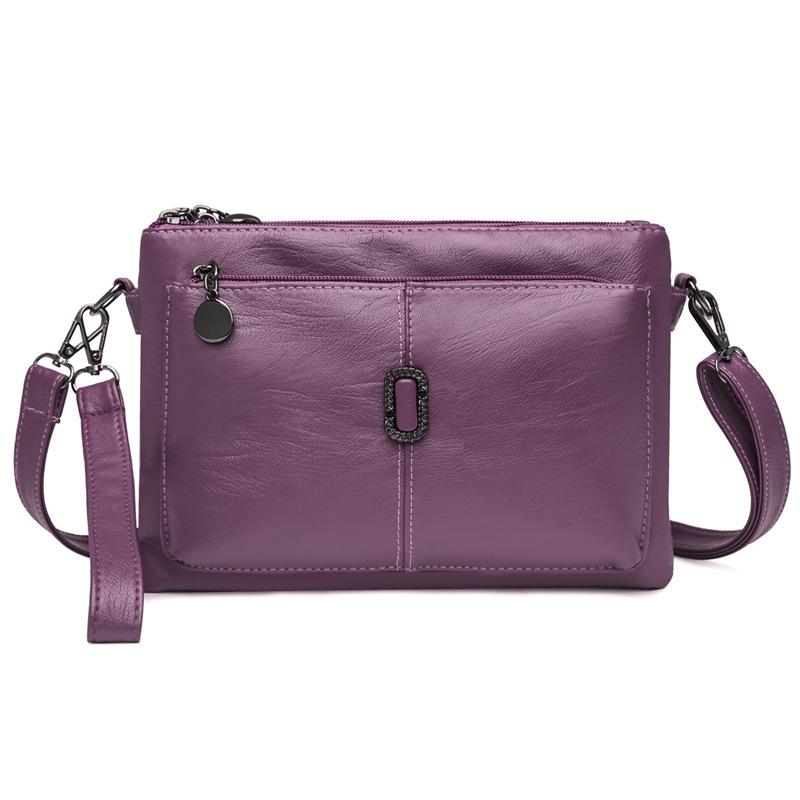 Women's Faux Leather Multi Pocket Crossbody Bag in Purple by Juana Fashion