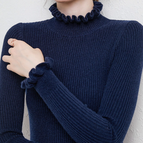 Women's Cashmere Turtleneck Sweater — View 9