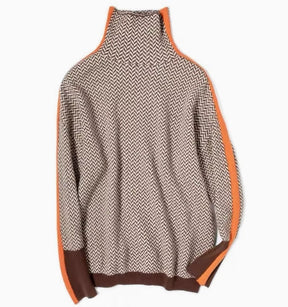 Women's Colorblock Turtleneck Sweater — View 1
