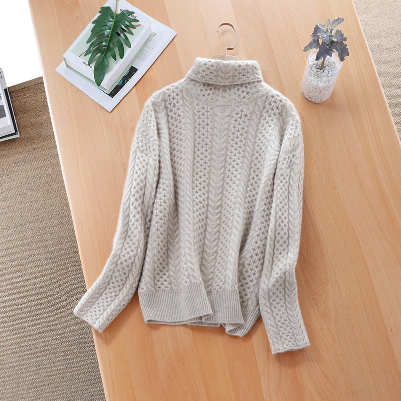 Women's Cashmere Turtleneck Sweater — View 10
