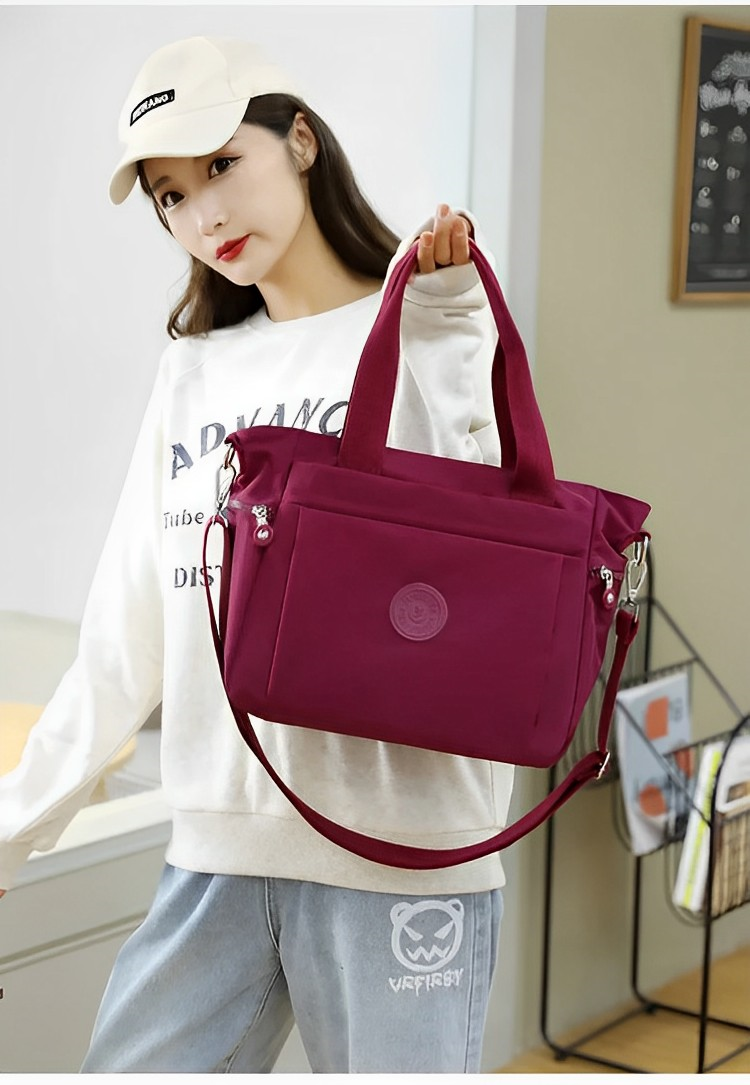 Women's Seven Compartment Shoulder Tote Bag by Juana Fashion