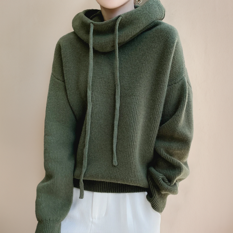 Women's Merino Wool Turtleneck Sweater — View 2