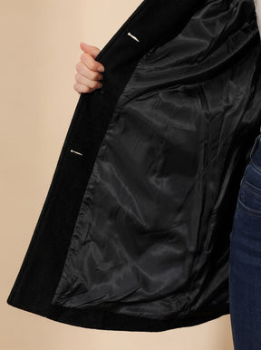 Women's Button-Front A-Line Winter Coat | Marie in Dark Red - Juana Fashion