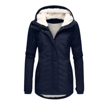 Women's Hooded Parka with Sherpa Lining | Annika in Gray - Juana Fashion