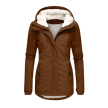 Women's Hooded Parka with Sherpa Lining | Annika in Gray - Juana Fashion