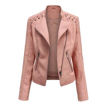 Women's Faux Leather Biker Jacket with Shoulder Details | Elisabeth in Black - Juana Fashion