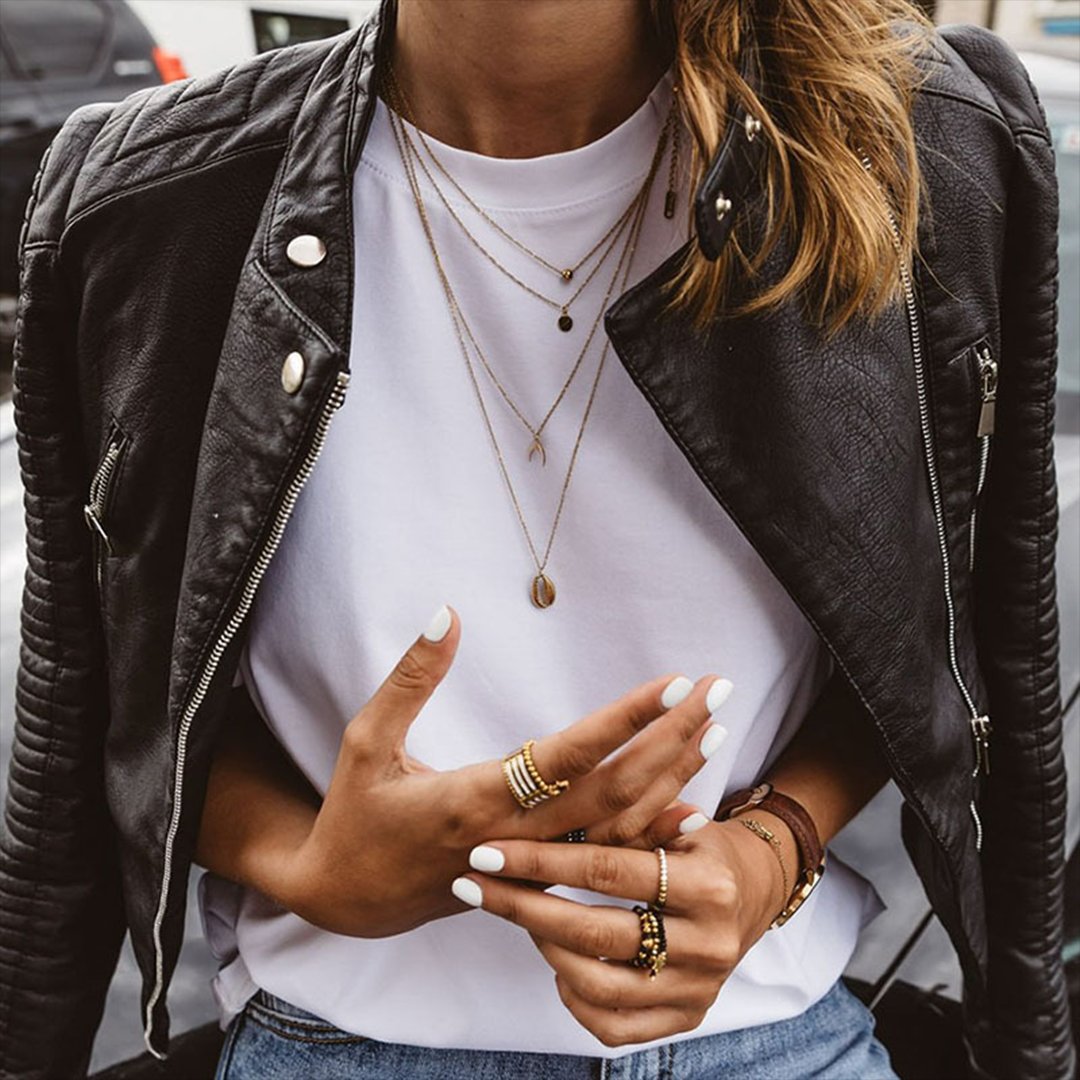 Women's Tailored Genuine Leather Biker Jacket | Katharina - Juana Fashion