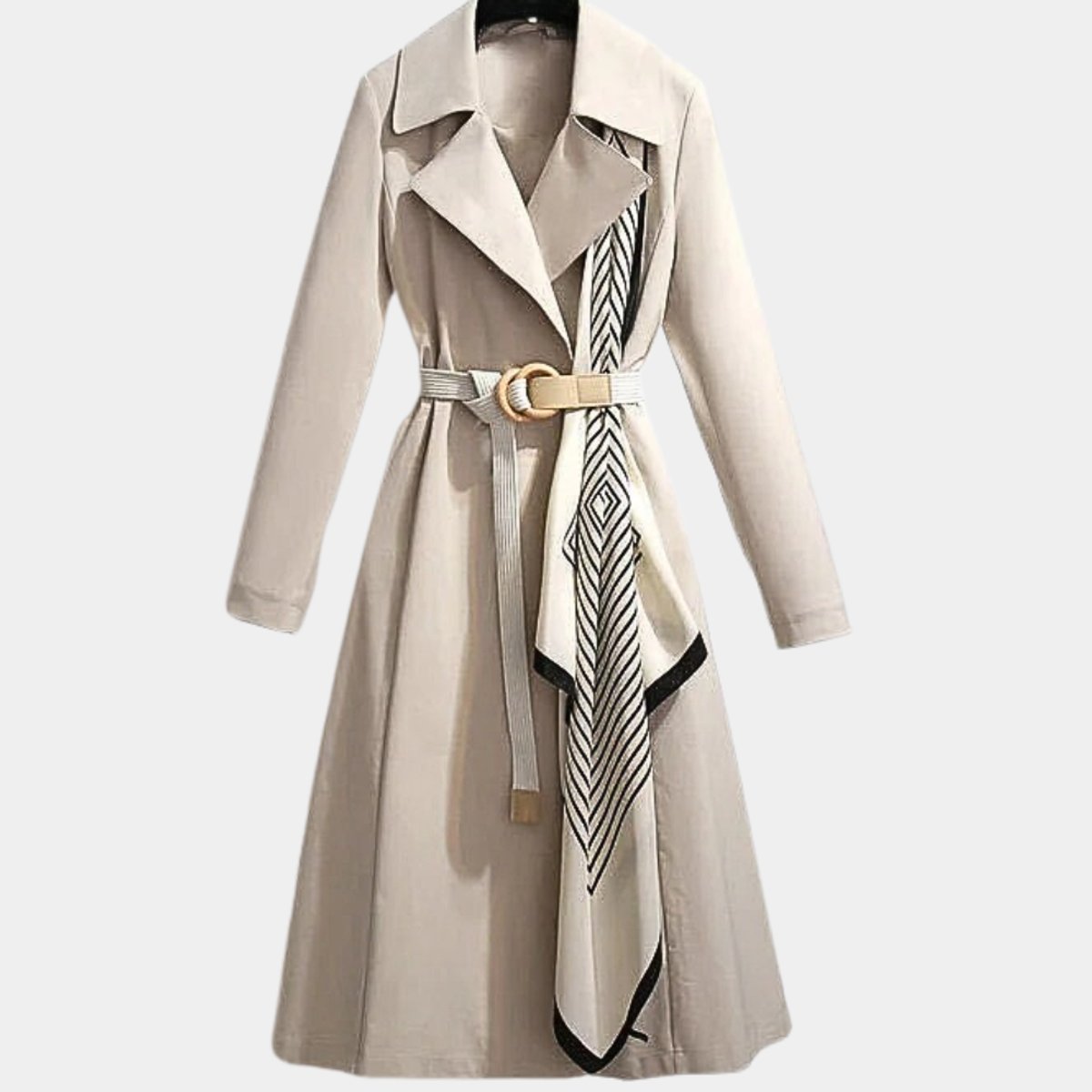 Women's Belted Midi Trench Coat | Mia in Green - Juana Fashion