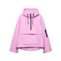 Women's Water-Repellent Hooded Anorak | Elisabeth in Black - Juana Fashion