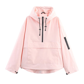 Women's Water-Repellent Hooded Anorak | Elisabeth in Purple - Juana Fashion
