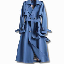 Women's Classic Belted Winter Trench Coat | Frieda in Khaki - Juana Fashion