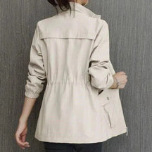 Women's Lightweight Breathable Cropped Jacket | Luisa in Khaki - Juana Fashion
