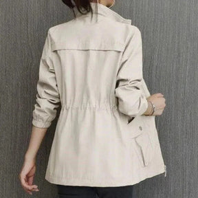 Women's Lightweight Breathable Cropped Jacket | Luisa in Khaki - Juana Fashion