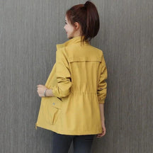 Women's Lightweight Breathable Cropped Jacket | Luisa in Khaki - Juana Fashion