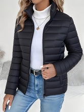 Women's Quilted Stand-Collar Coat | Sophie in Black - Juana Fashion