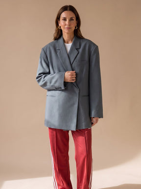 Women's Long Oversized Blazer | Elfriede in Beige - Juana Fashion