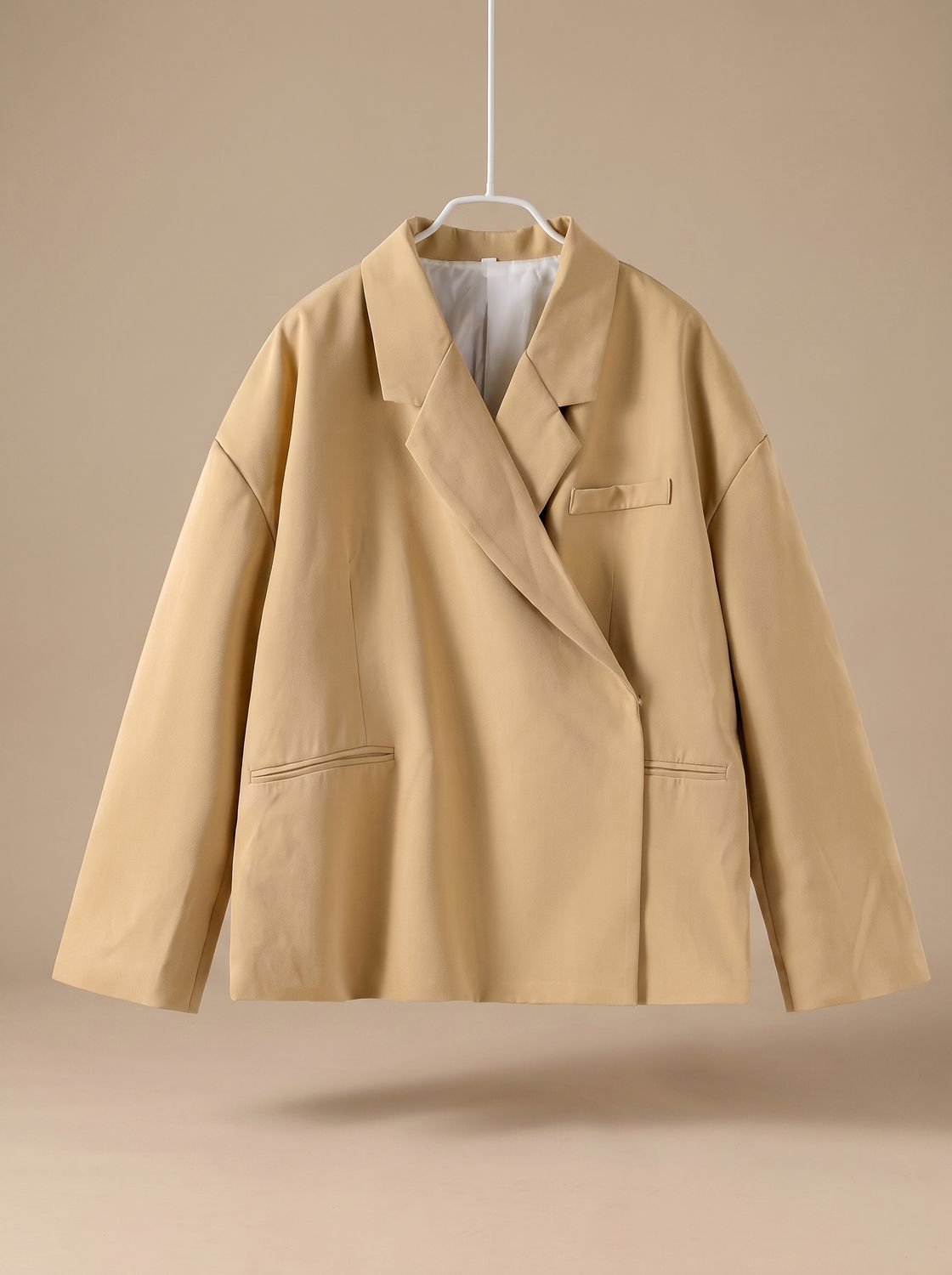 Women's Long Oversized Blazer | Elfriede in Gray - Juana Fashion