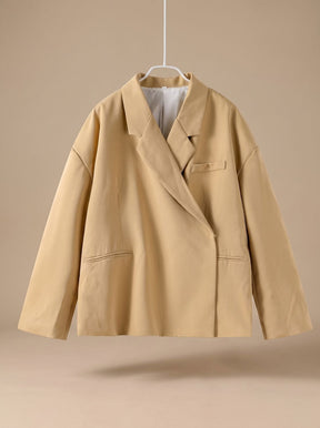 Women's Long Oversized Blazer | Elfriede in Gray - Juana Fashion