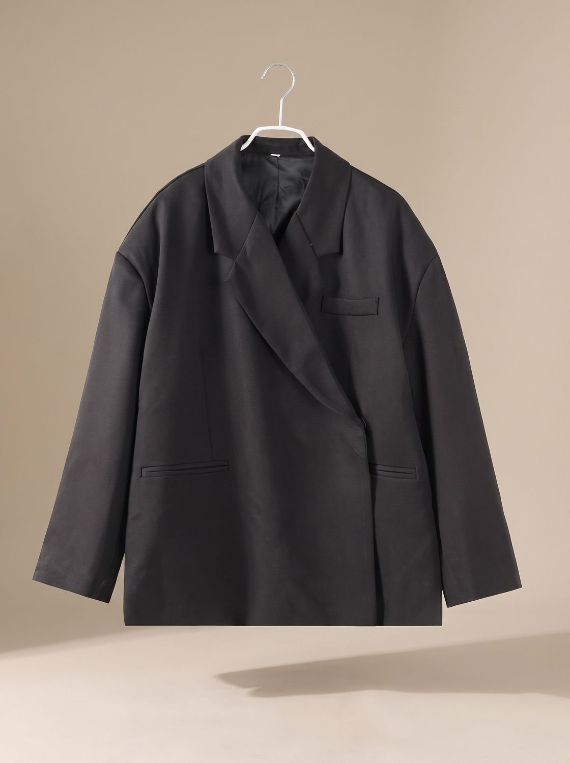 Women's Long Oversized Blazer | Elfriede in Black - Juana Fashion