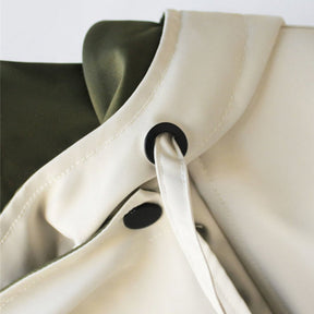 Women's Short Waterproof Trench Coat with Double Collar | Hannah in White - Juana Fashion