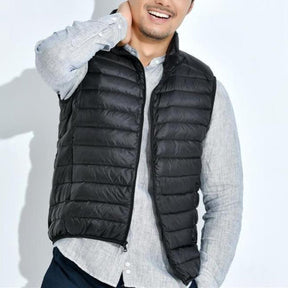 Women's Quilted Zip-Up Vest | Mia in Red - Juana Fashion