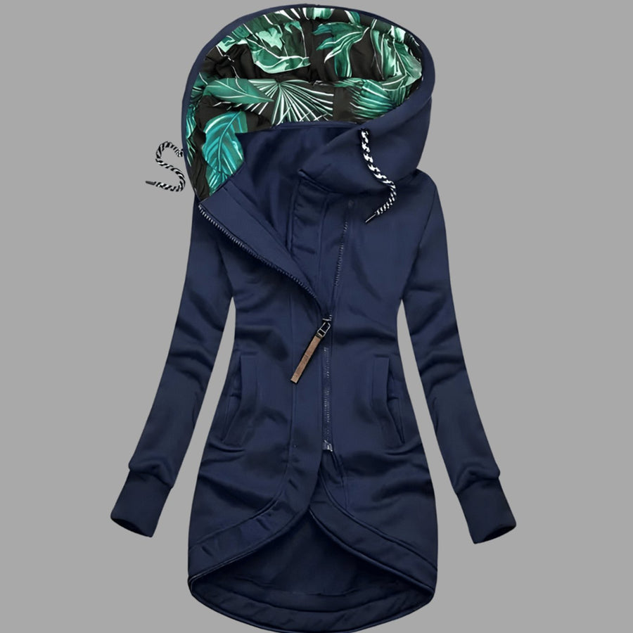 Women's Hooded Winter Jacket | Charlotte in Navy - Juana Fashion