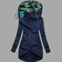 Women's Hooded Winter Jacket | Charlotte in Navy - Juana Fashion