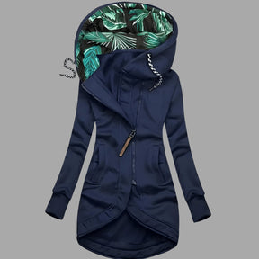 Women's Hooded Winter Jacket | Charlotte in Navy - Juana Fashion
