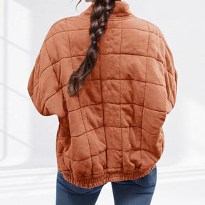 Women's Lightweight Quilted Zip-Up Jacket | Nora in Black - Juana Fashion