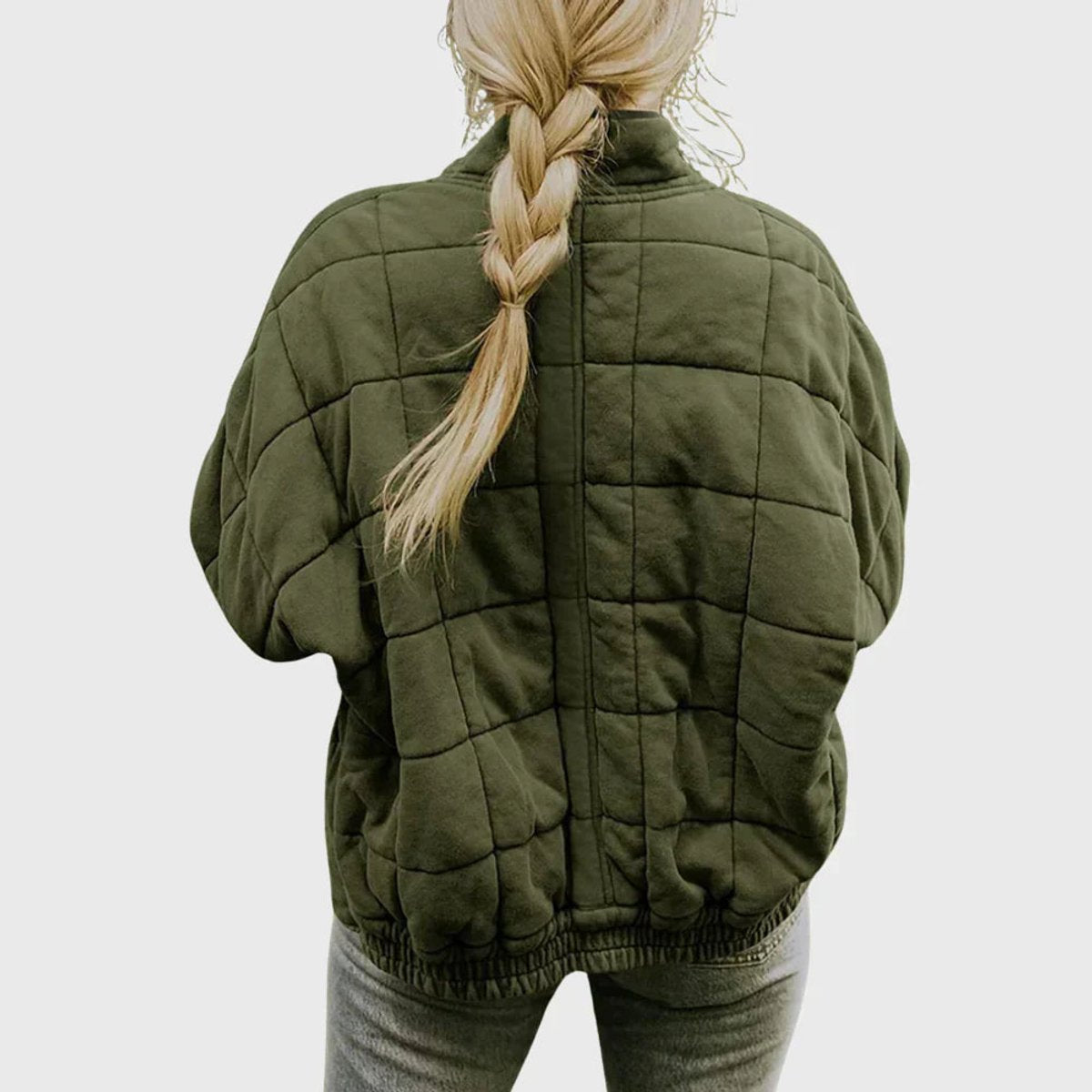 Women's Lightweight Quilted Zip-Up Jacket | Nora in Black - Juana Fashion