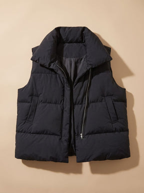 Women's Insulated Shawl-Collar Vest | Annika in Khaki - Juana Fashion