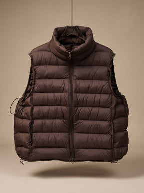 Women's Quilted Stand-Collar Zip-Up Vest | Annika in Light Pink - Juana Fashion
