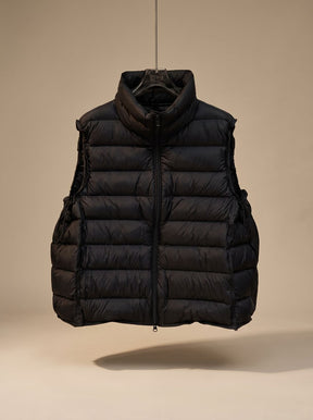 Women's Quilted Stand-Collar Zip-Up Vest | Annika in Black - Juana Fashion