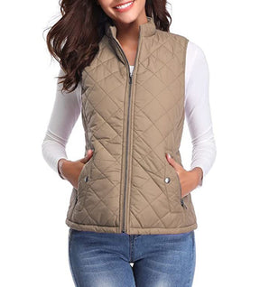 Women's Lightly Padded Quilted Zip-Up Vest | Leonie in Pink - Juana Fashion
