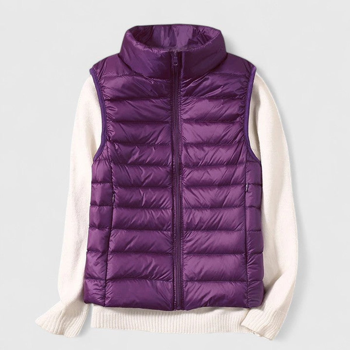 Women's Lightweight Quilted Vest | Mia in Black - Juana Fashion