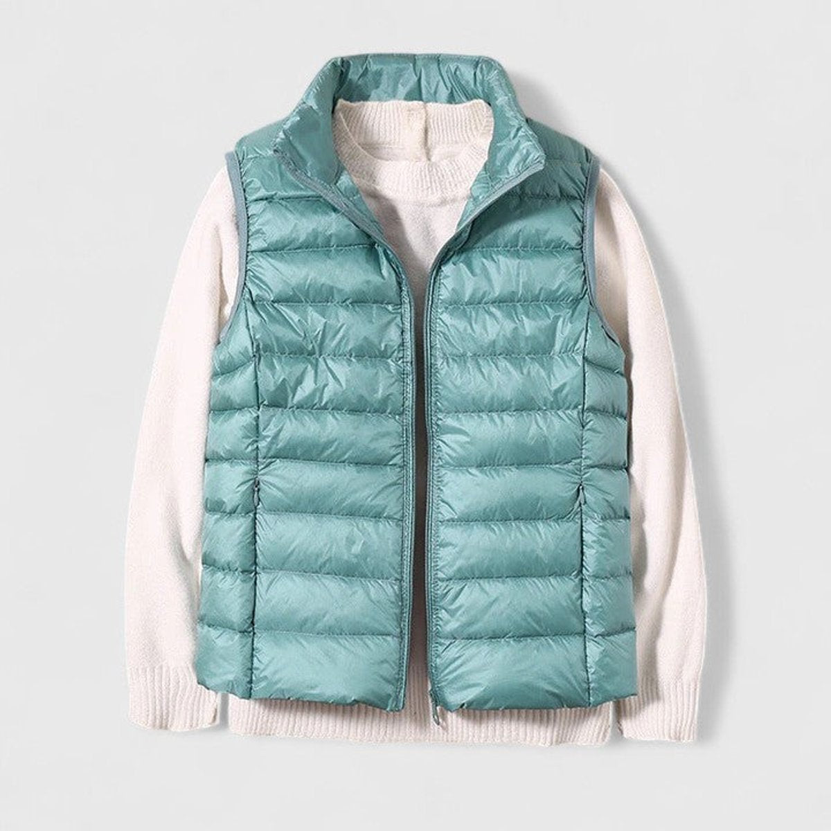 Women's Lightweight Quilted Vest | Mia in Black - Juana Fashion