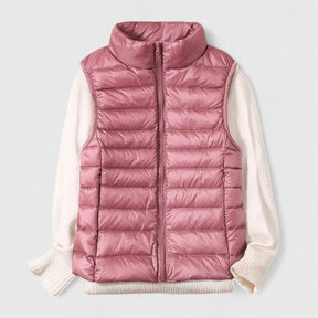 Women's Lightweight Quilted Vest | Mia in Khaki - Juana Fashion