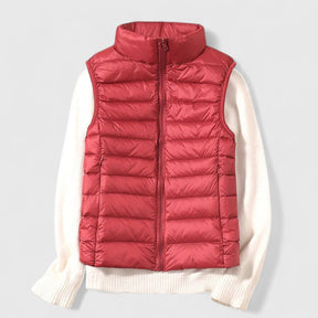 Women's Lightweight Quilted Vest | Mia in Khaki - Juana Fashion