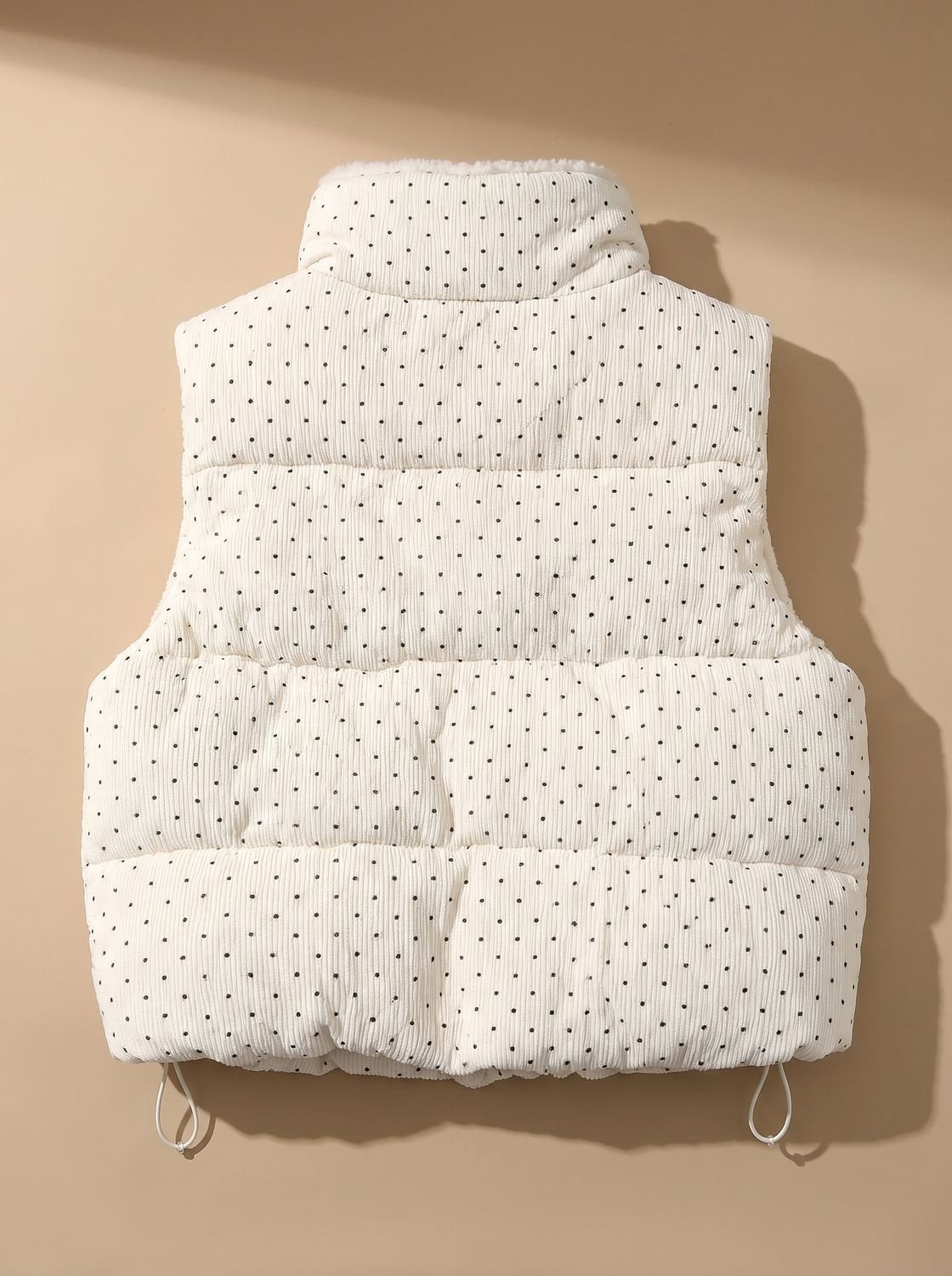 Women's Quilted Stand-Collar Vest with Sherpa | Marie in Gray - Juana Fashion